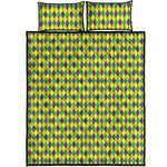 Mardi Gras Fat Tuesday Pattern Print Quilt Bed Set