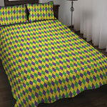 Mardi Gras Fat Tuesday Pattern Print Quilt Bed Set
