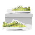 Mardi Gras Fat Tuesday Pattern Print White Low Top Sneakers