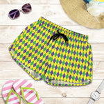 Mardi Gras Fat Tuesday Pattern Print Women's Shorts