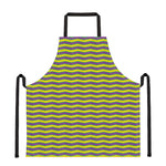 Mardi Gras Fat Tuesday Zigzag Print Apron