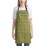 Mardi Gras Fat Tuesday Zigzag Print Apron