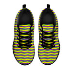 Mardi Gras Fat Tuesday Zigzag Print Black Sneakers