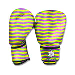 Mardi Gras Fat Tuesday Zigzag Print Boxing Gloves