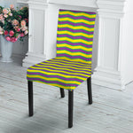 Mardi Gras Fat Tuesday Zigzag Print Dining Chair Slipcover
