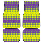 Mardi Gras Fat Tuesday Zigzag Print Front and Back Car Floor Mats