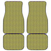 Mardi Gras Fat Tuesday Zigzag Print Front and Back Car Floor Mats