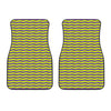 Mardi Gras Fat Tuesday Zigzag Print Front Car Floor Mats