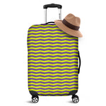 Mardi Gras Fat Tuesday Zigzag Print Luggage Cover