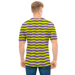 Mardi Gras Fat Tuesday Zigzag Print Men's T-Shirt