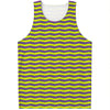 Mardi Gras Fat Tuesday Zigzag Print Men's Tank Top