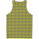 Mardi Gras Fat Tuesday Zigzag Print Men's Tank Top
