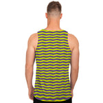 Mardi Gras Fat Tuesday Zigzag Print Men's Tank Top