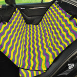 Mardi Gras Fat Tuesday Zigzag Print Pet Car Back Seat Cover