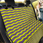 Mardi Gras Fat Tuesday Zigzag Print Pet Car Back Seat Cover