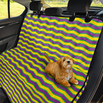 Mardi Gras Fat Tuesday Zigzag Print Pet Car Back Seat Cover