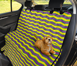 Mardi Gras Fat Tuesday Zigzag Print Pet Car Back Seat Cover