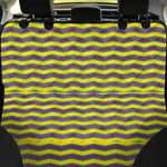 Mardi Gras Fat Tuesday Zigzag Print Pet Car Back Seat Cover