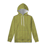 Mardi Gras Fat Tuesday Zigzag Print Pullover Hoodie