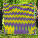 Mardi Gras Fat Tuesday Zigzag Print Quilt