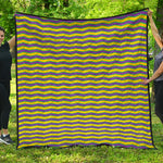 Mardi Gras Fat Tuesday Zigzag Print Quilt