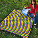 Mardi Gras Fat Tuesday Zigzag Print Quilt