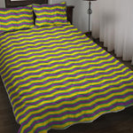 Mardi Gras Fat Tuesday Zigzag Print Quilt Bed Set