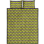 Mardi Gras Fat Tuesday Zigzag Print Quilt Bed Set