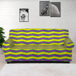 Mardi Gras Fat Tuesday Zigzag Print Sofa Cover