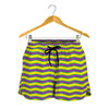 Mardi Gras Fat Tuesday Zigzag Print Women's Shorts