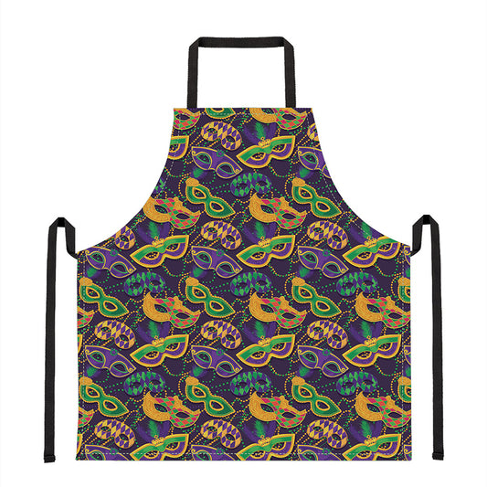 Mardi Gras Festival Pattern Print Apron
