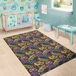 Mardi Gras Festival Pattern Print Area Rug