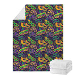 Mardi Gras Festival Pattern Print Blanket
