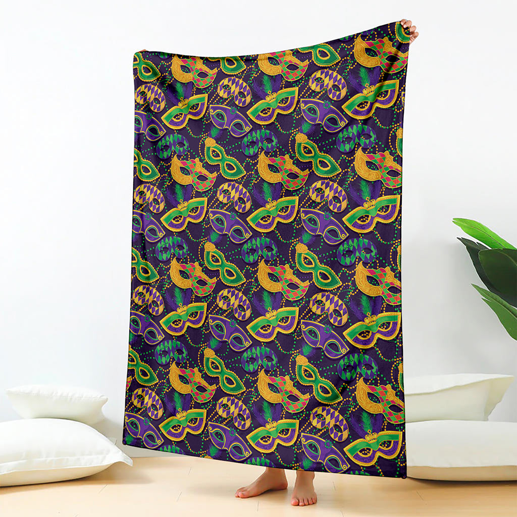 Mardi Gras Festival Pattern Print Blanket