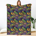 Mardi Gras Festival Pattern Print Blanket