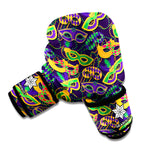 Mardi Gras Festival Pattern Print Boxing Gloves