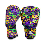Mardi Gras Festival Pattern Print Boxing Gloves