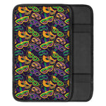 Mardi Gras Festival Pattern Print Car Center Console Cover