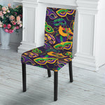 Mardi Gras Festival Pattern Print Dining Chair Slipcover