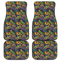 Mardi Gras Festival Pattern Print Front and Back Car Floor Mats