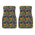 Mardi Gras Festival Pattern Print Front Car Floor Mats