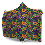 Mardi Gras Festival Pattern Print Hooded Blanket