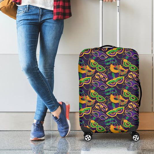 Mardi Gras Festival Pattern Print Luggage Cover