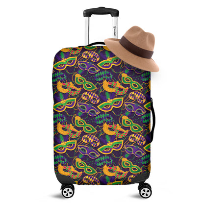 Mardi Gras Festival Pattern Print Luggage Cover