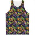 Mardi Gras Festival Pattern Print Men's Tank Top