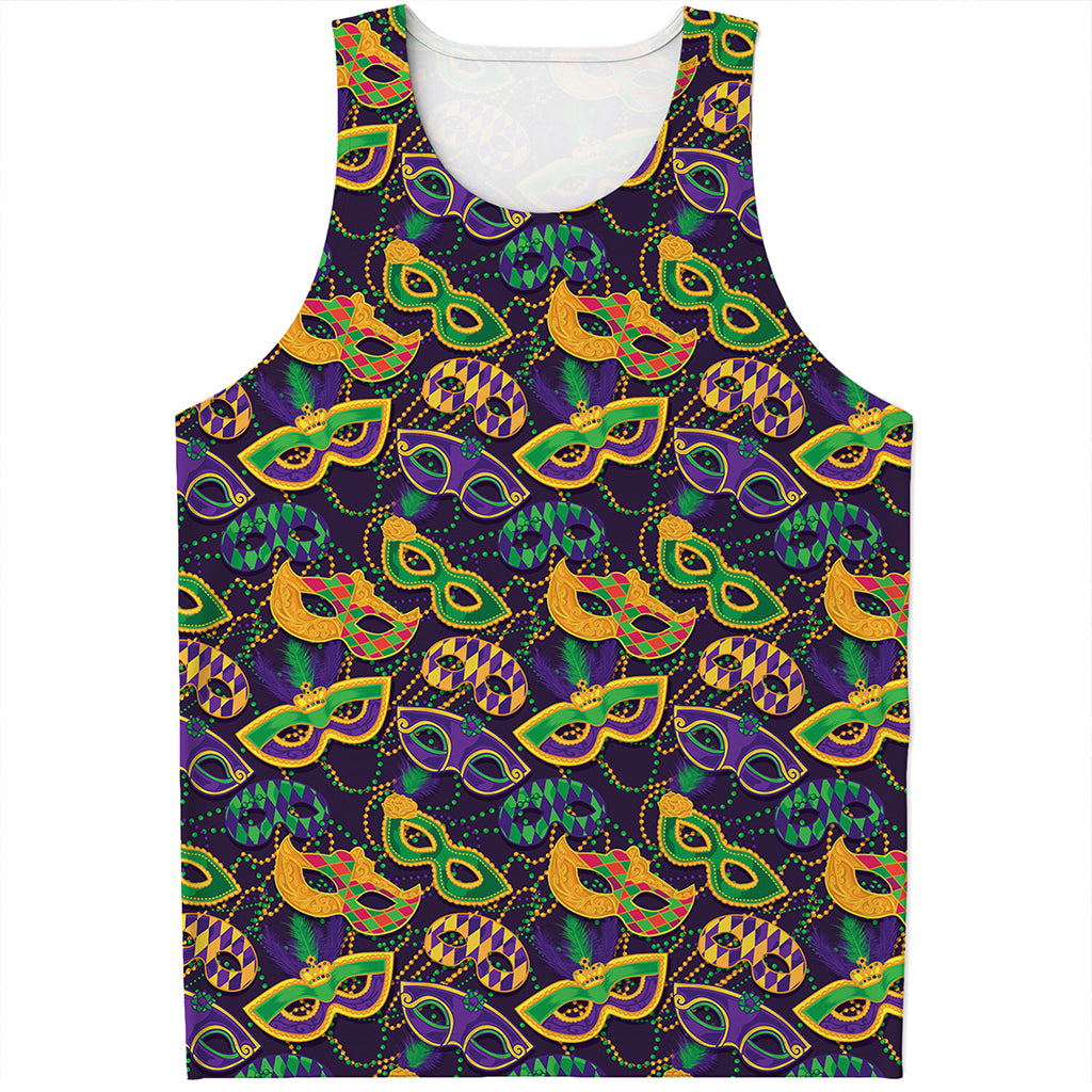 Mardi Gras Festival Pattern Print Men's Tank Top