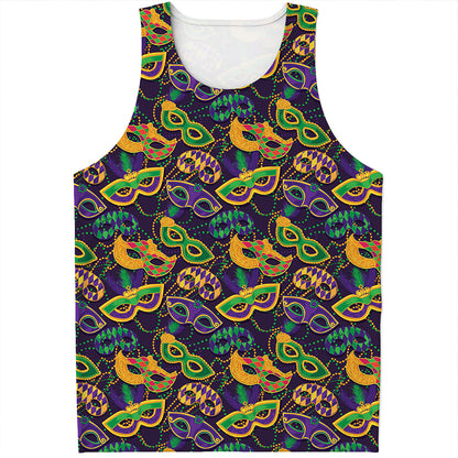 Mardi Gras Festival Pattern Print Men's Tank Top