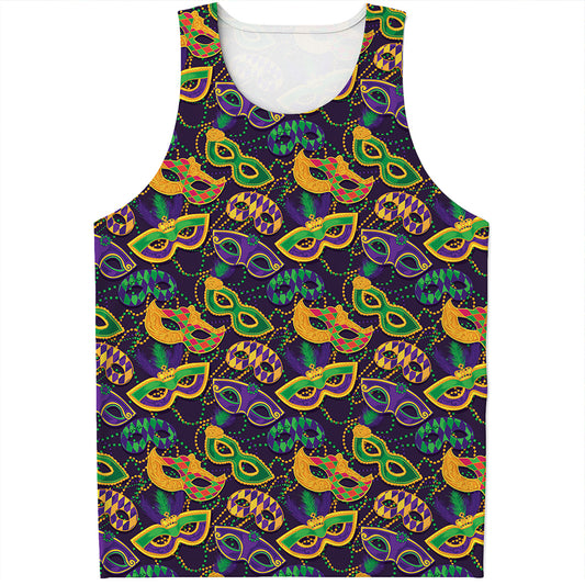 Mardi Gras Festival Pattern Print Men's Tank Top