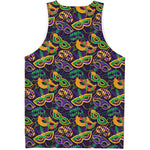 Mardi Gras Festival Pattern Print Men's Tank Top