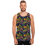 Mardi Gras Festival Pattern Print Men's Tank Top